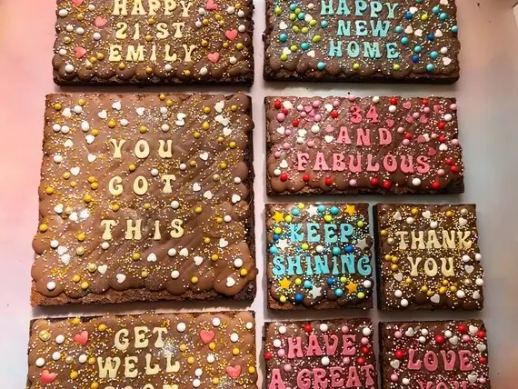 Customized Brownie Slab Karachi Birthday